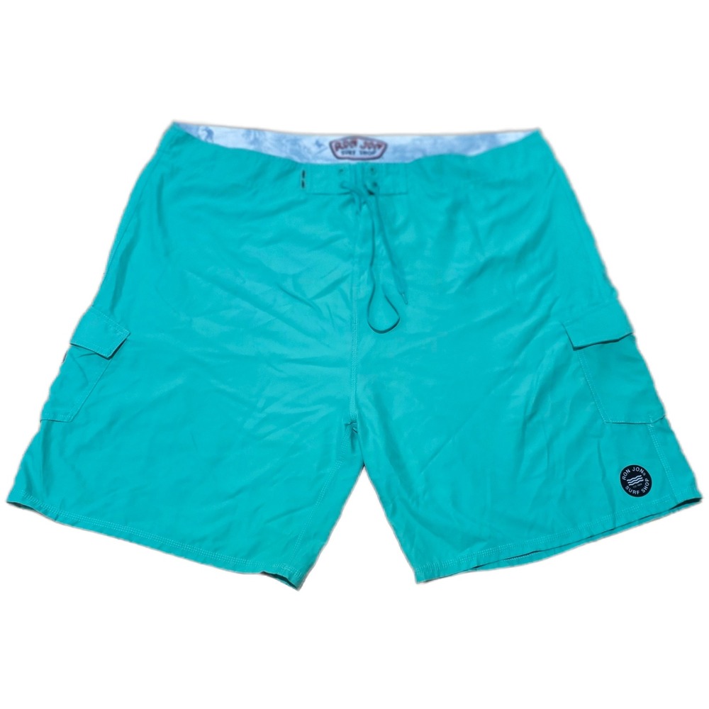 Ron Jon Surf Shop‎ Mens Teal Cargo Board Shorts Swim Shorts Sporty Size 44